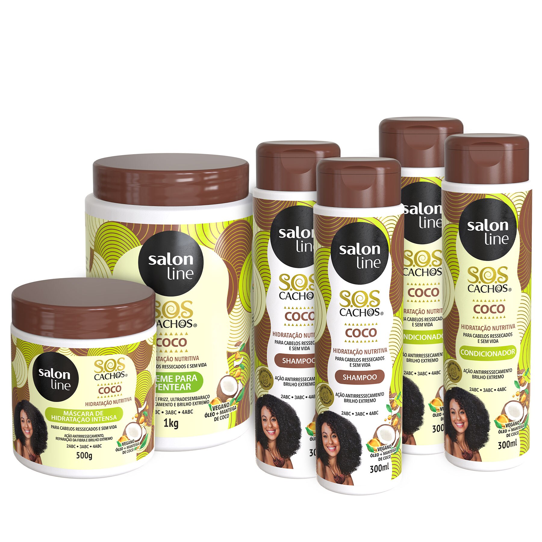 Kit Salon Line Sos Coco 6 Produtos Salon Line