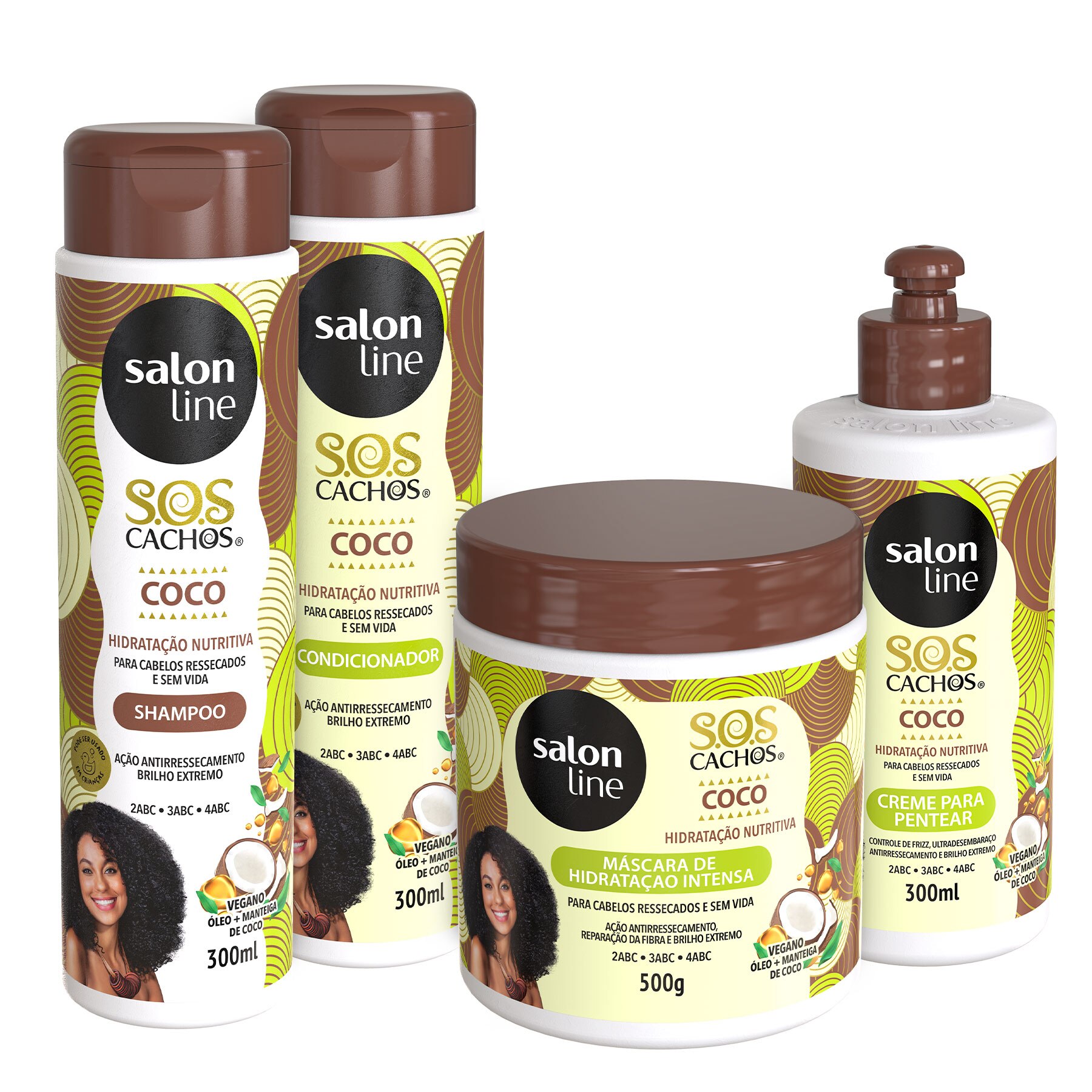 Kit Sos Cachos Coco 4 Produtos Salon Line Preco Especial