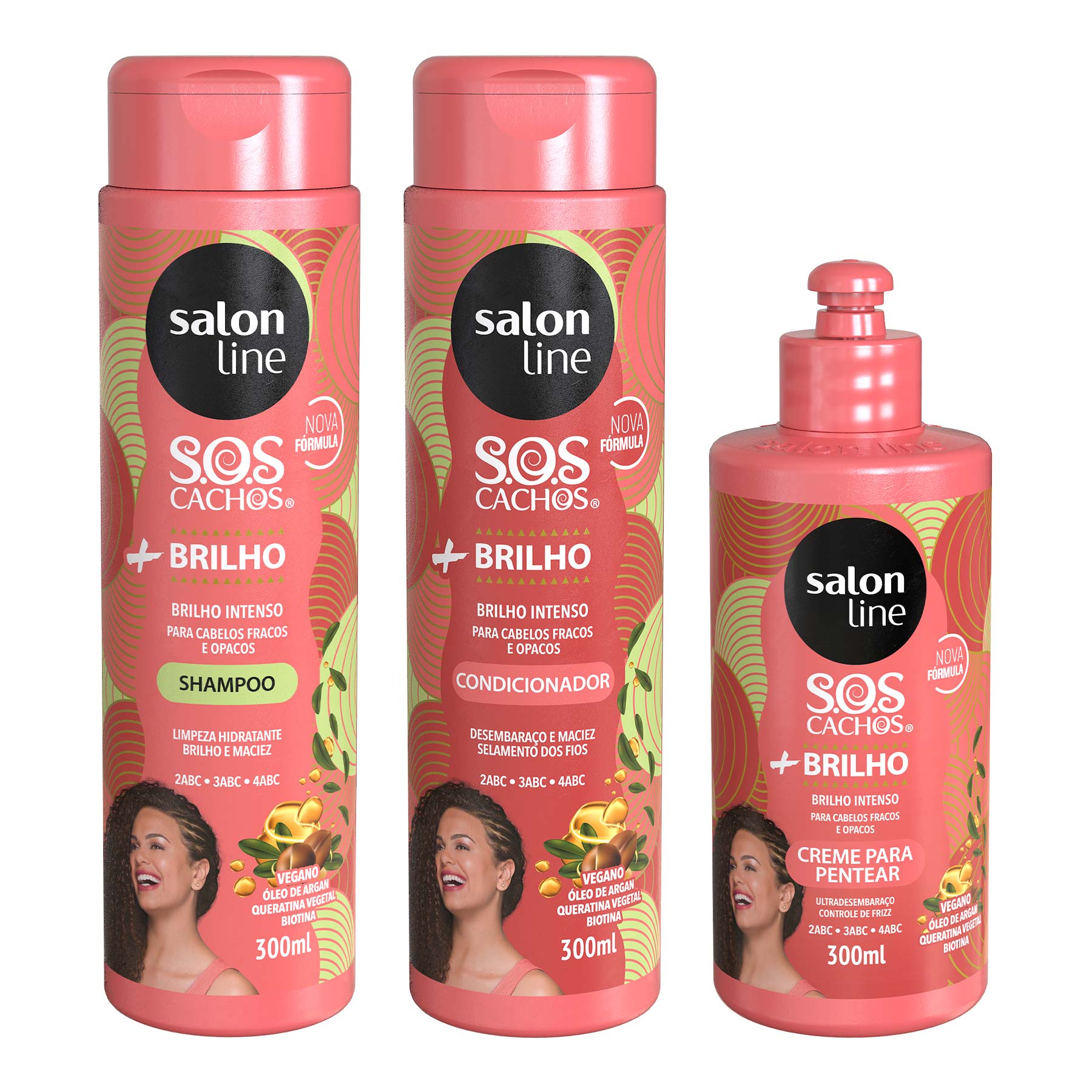 Kit Salon Line Sos Cachos Brilho Cabelos Brilhosos